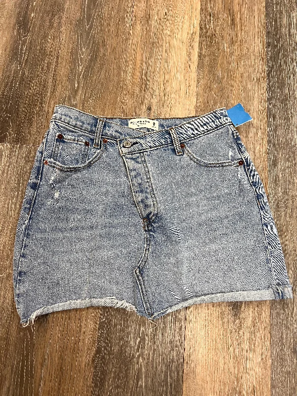 Skirt By Abercrombie And Fitch In Blue Denim, Size: 6/28