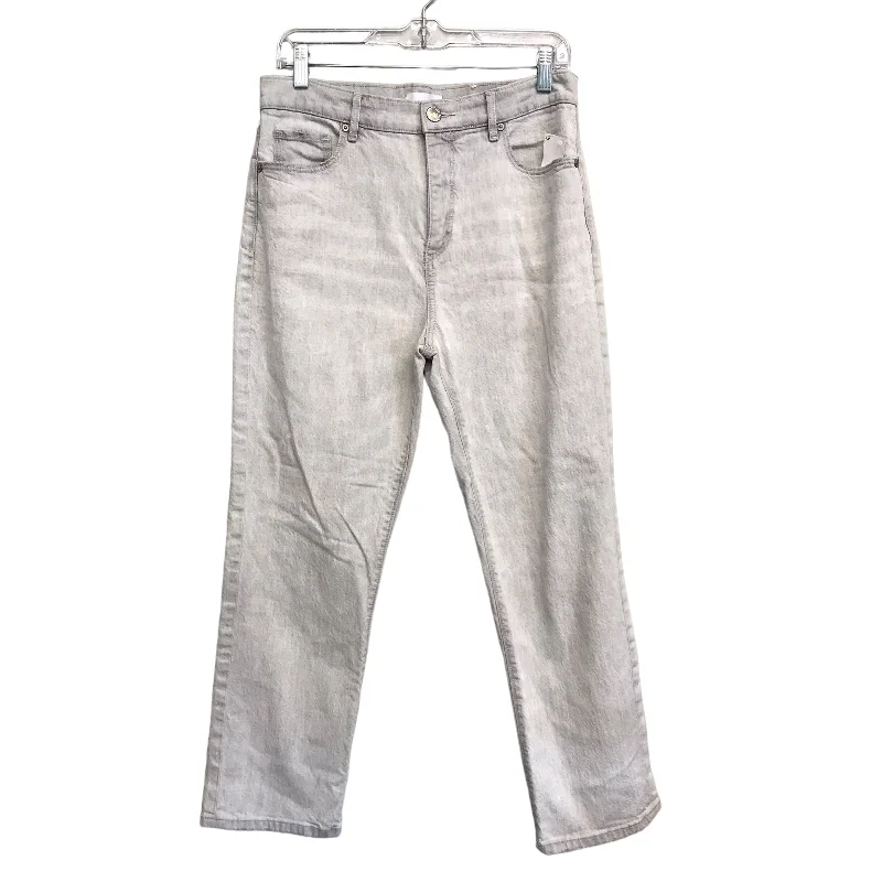 GREY DENIM JEANS STRAIGHT by LOFT Size:8