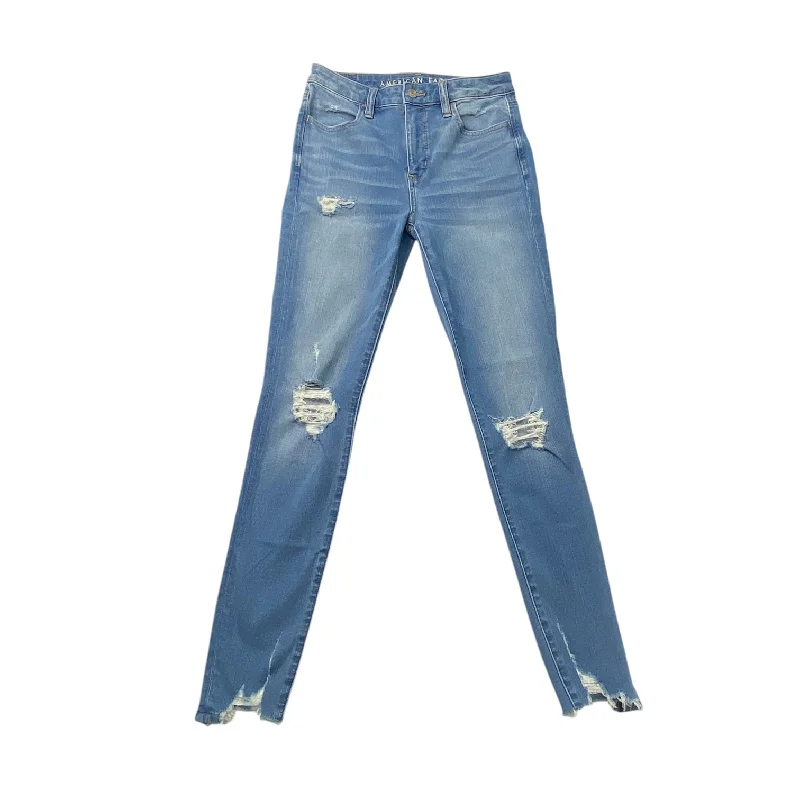 Jeans Skinny By American Eagle In Blue, Size: 4