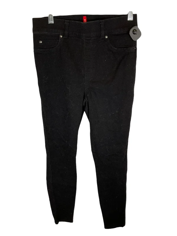 Jeans Skinny By Spanx In Black Denim, Size: M