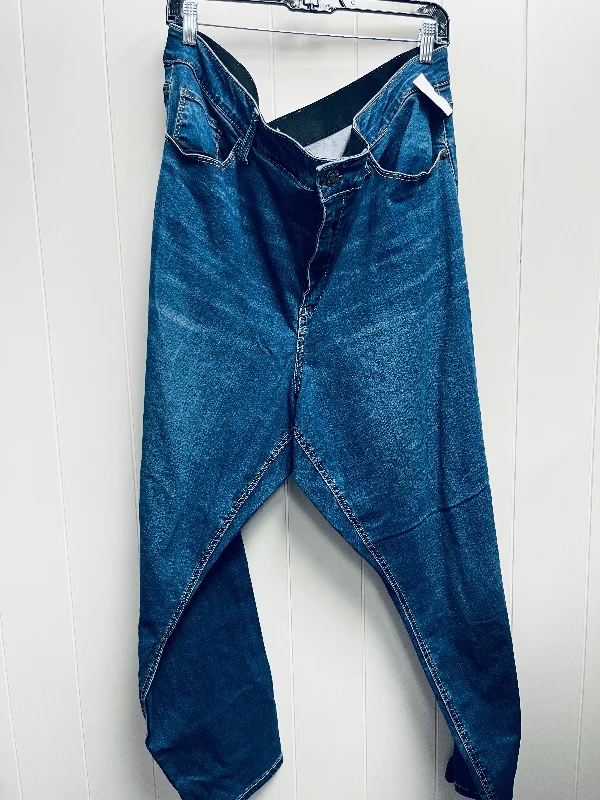 Jeans Straight By Ava & Viv In Blue Denim, Size: 24