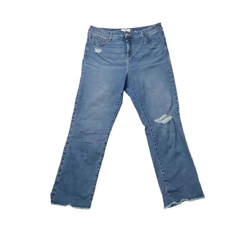 Jeans Straight By Levis In Blue, Size: 14