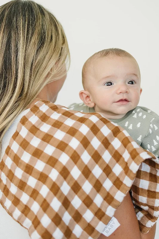 Gingham Muslin Burp Cloth