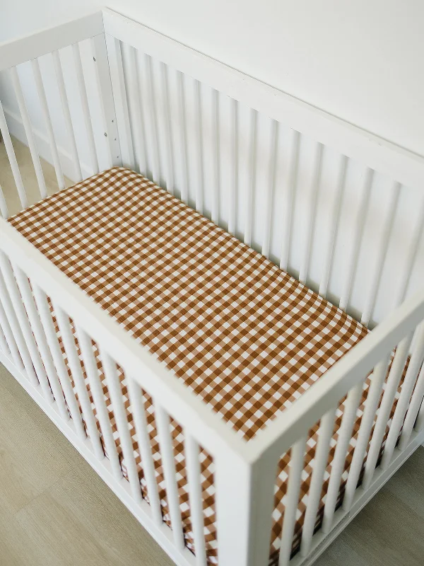 Gingham Muslin Crib Sheet