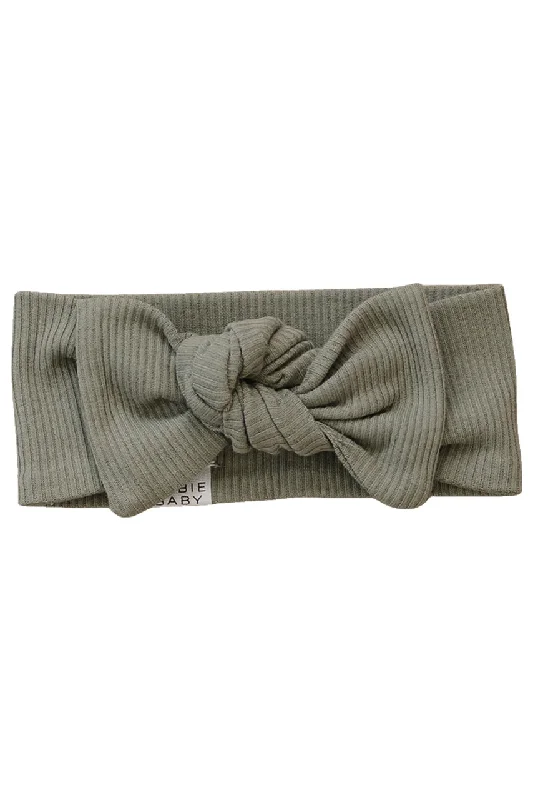 Green Organic Cotton Ribbed Head Wrap