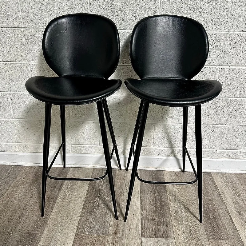 Pair of Leather Bar Stools