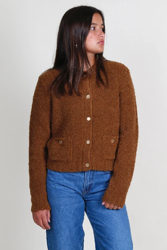 FRAME | Patch Pocket Cardi - Camel