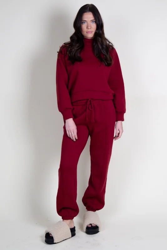 LNA | Jace Seamed Fleece Jogger - Blood