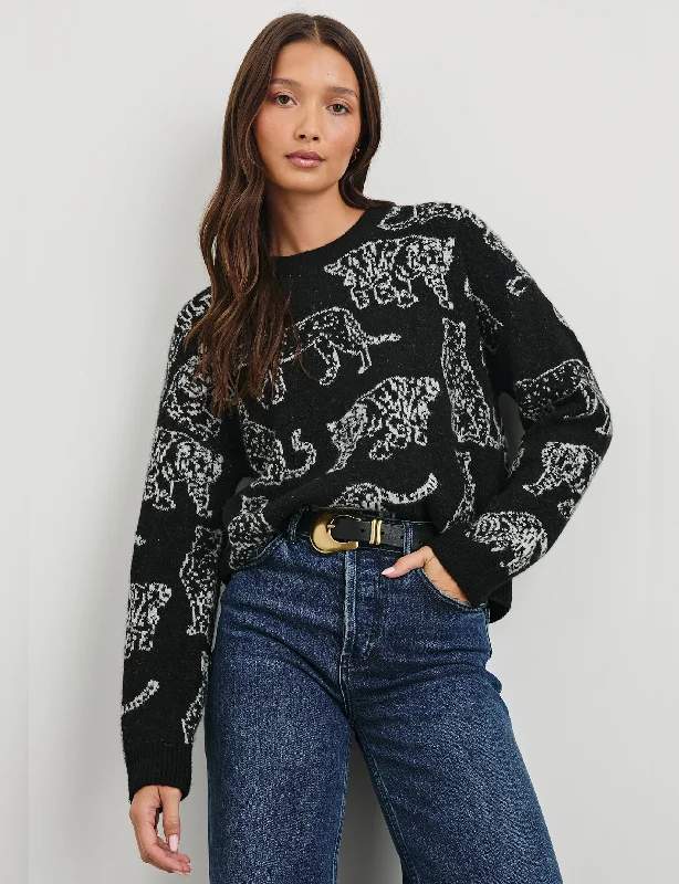 Perci Sweater, Charcoal Cats