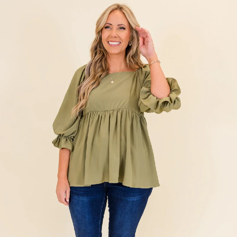 Create Opportunity Top, Olive