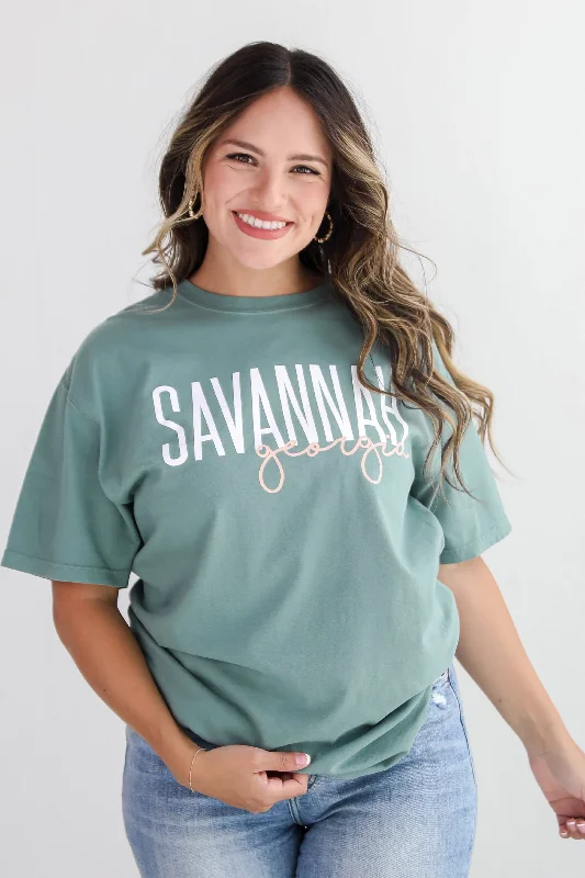 Seafoam Savannah Georgia Script Tee