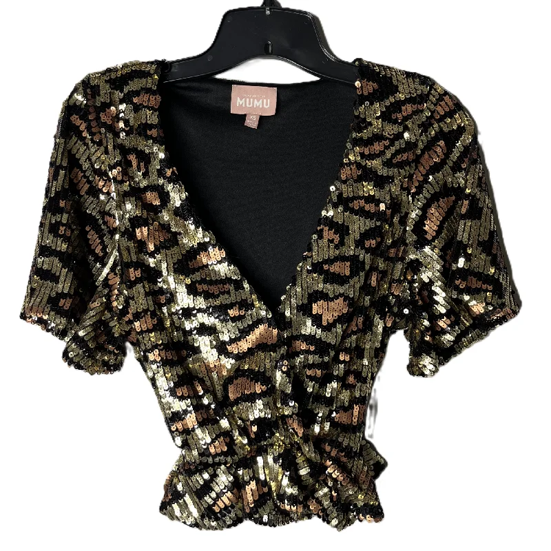 Top Short Sleeve By Show Me Your Mumu In Animal Print, Size: Xs