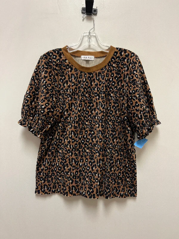 Top Short Sleeve By Thml In Animal Print, Size: M