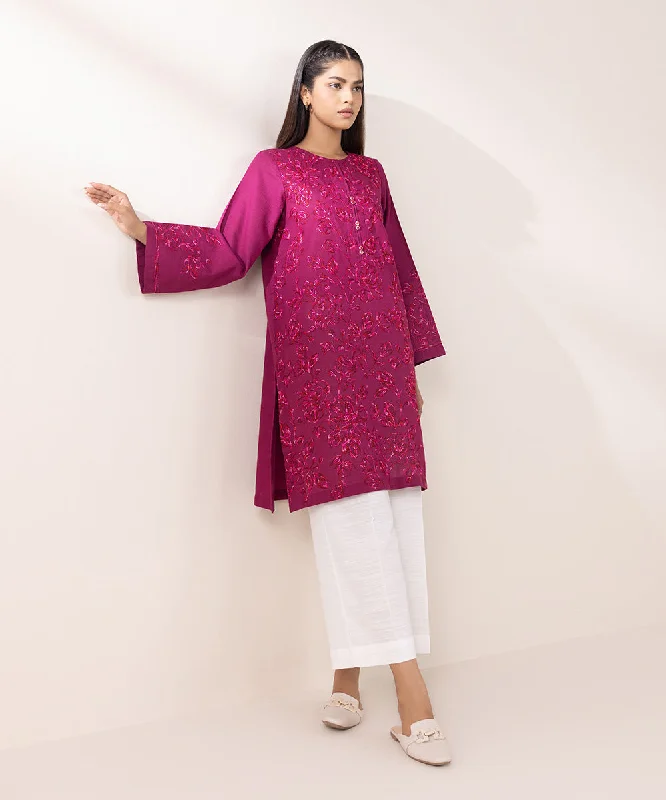 Embroidered Light Khaddar Shirt