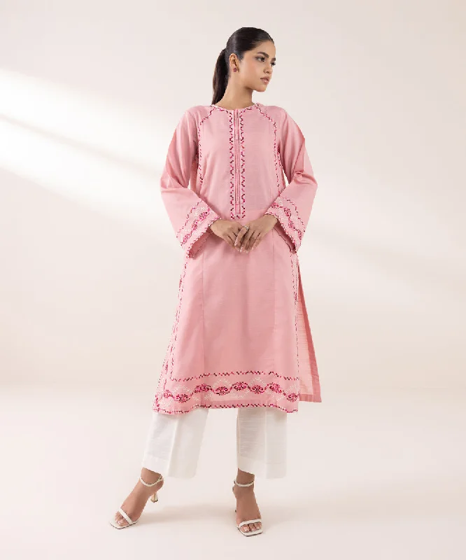 Embroidered Light Khaddar Shirt