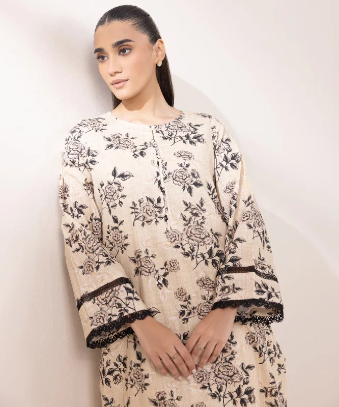 Printed Khaddar Shirt