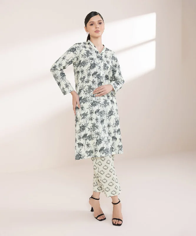 Printed Khaddar Shirt