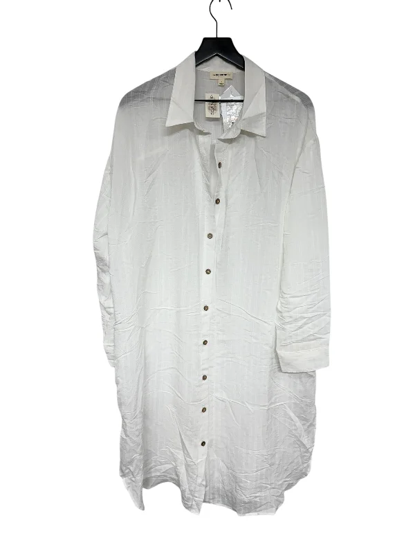 Blouse Long Sleeve By Ee Some In White, Size: L