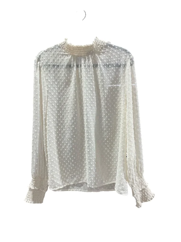 Blouse Long Sleeve By Mittoshop In Ivory, Size: L