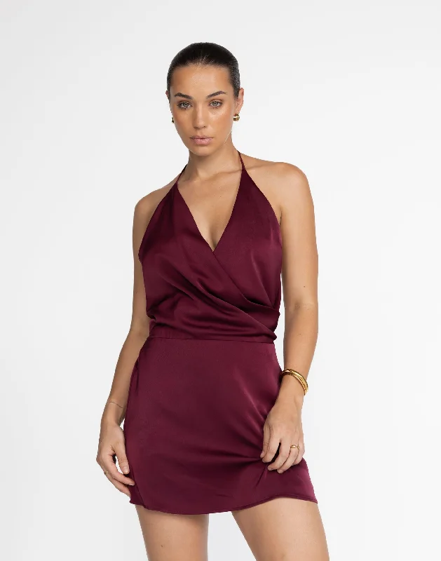 Cabaret Mini Dress (Plum)