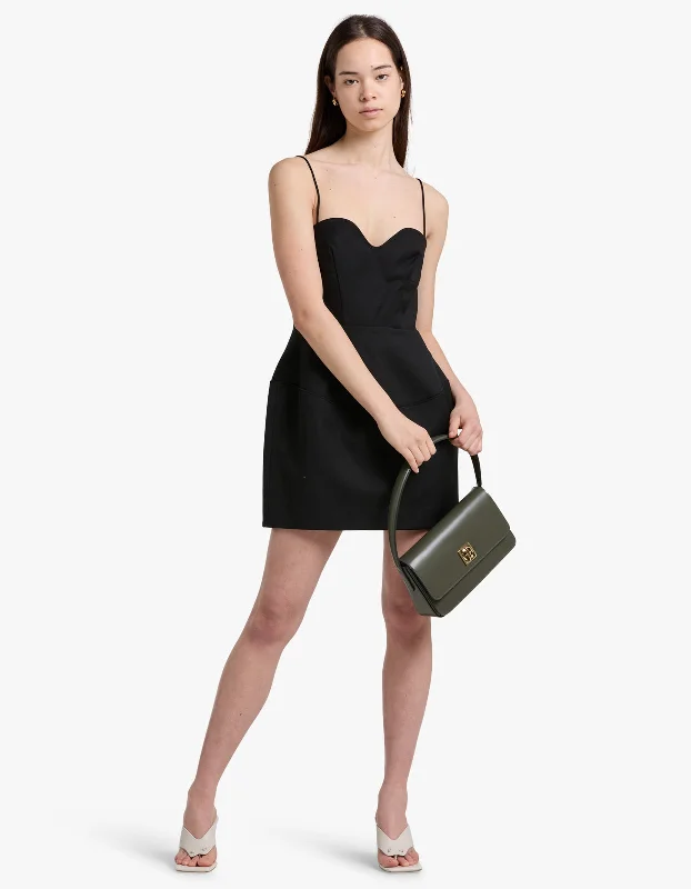 Doherty Peplum Mini Dress - Black