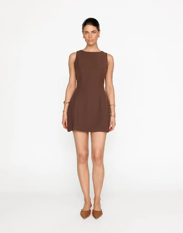 Cordelia Mini Dress (Cocoa)