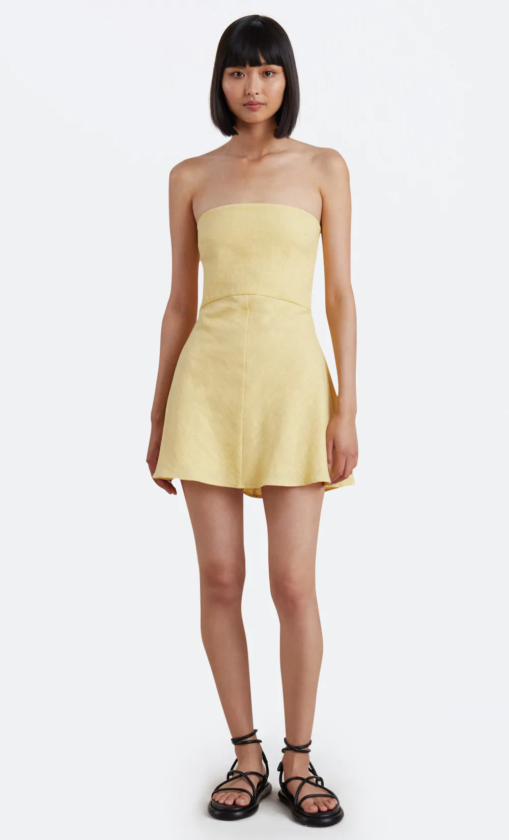 Cynthia Strapless Mini Dress - Straw