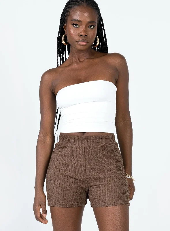 Jaynee Knit Shorts Brown