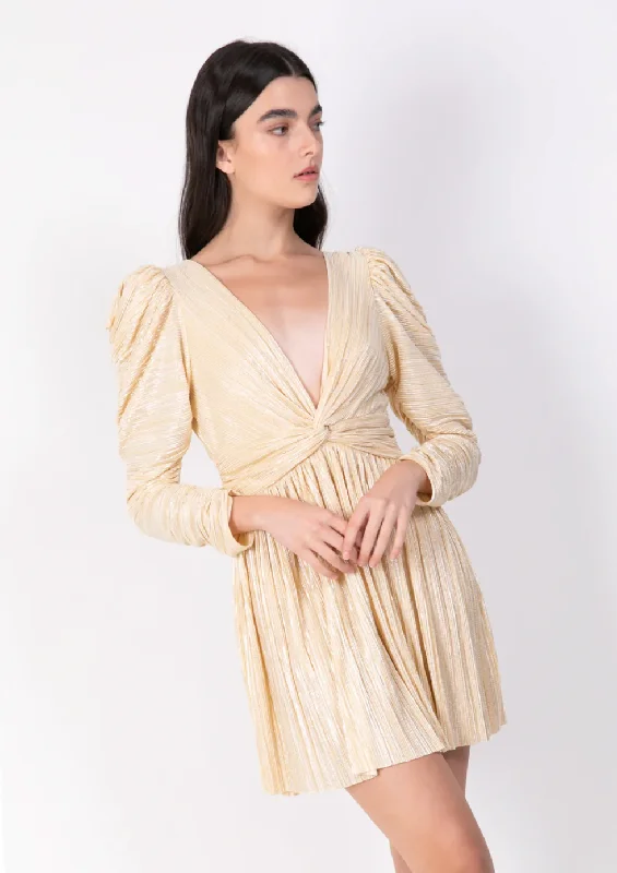 Morgana Mini Dress - Pale Yellow