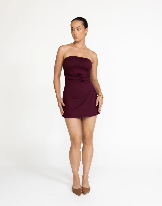 Sarie Mini Dress (Plum)