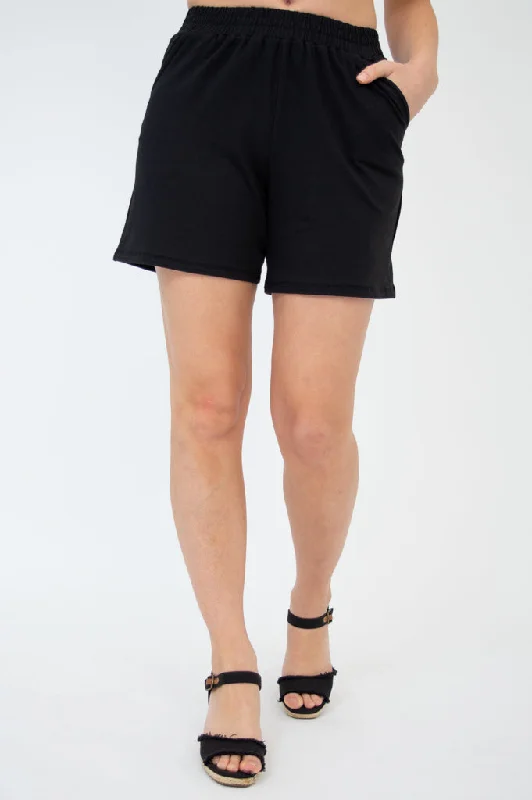 Sky Shorts, Black, Cotton