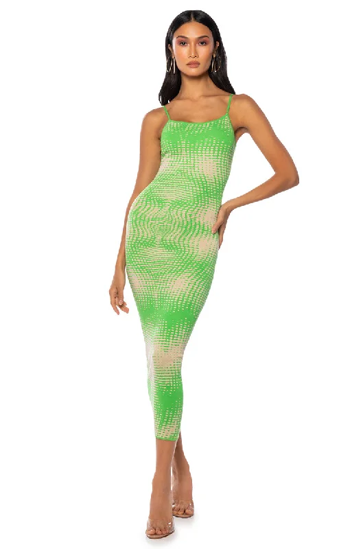 APHRODITE STRAPPY BODYCON MIDI DRESS