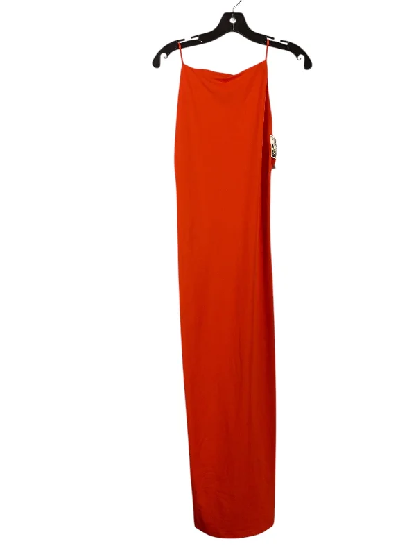 Dress Casual Maxi By Zara In Orange, Size: M