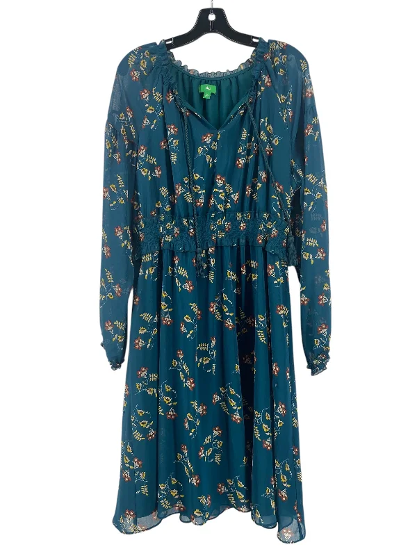 Dress Casual Midi By Dip In Green, Size: Xl