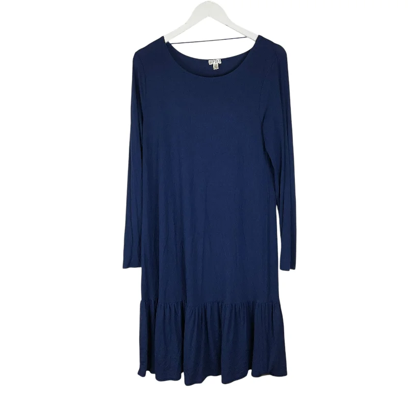 Dress Casual Midi By Spense In Navy, Size: M