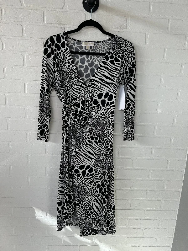 Dress Party Midi By Michael By Michael Kors In Black & White, Size: S