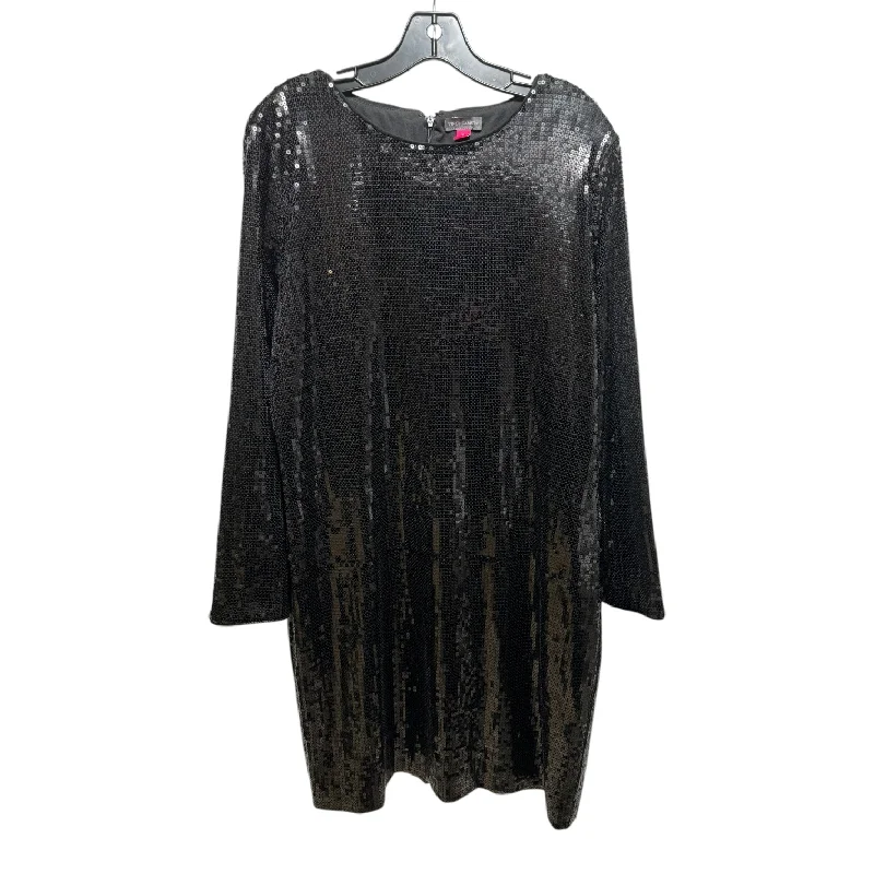 Sequin Dress Party Midi By Vince Camuto In Black, Size: Xl