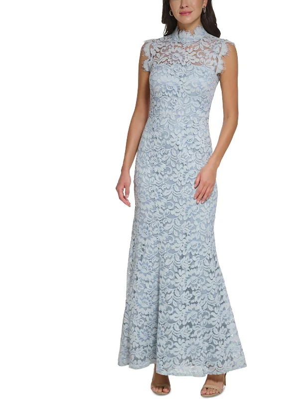 Womens Lace Long Evening Dress