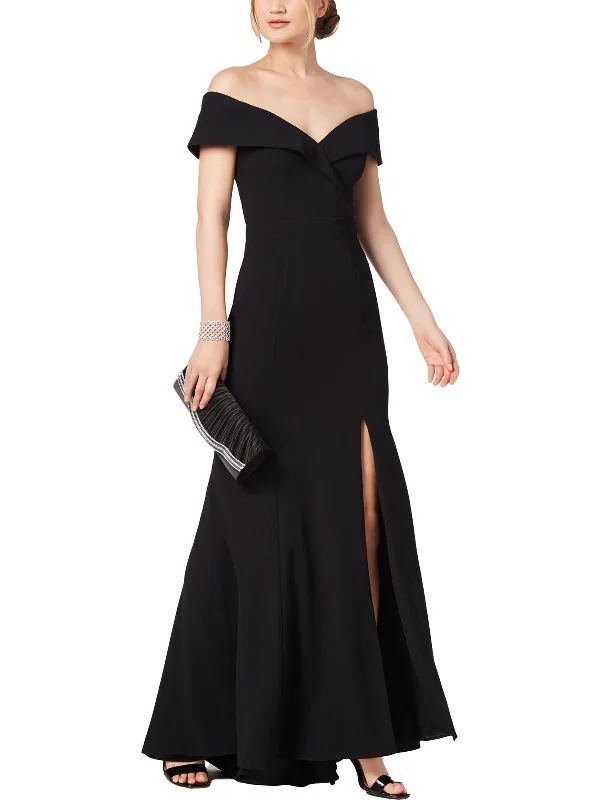 Womens Off-The-Shoulder Long Evening Dress