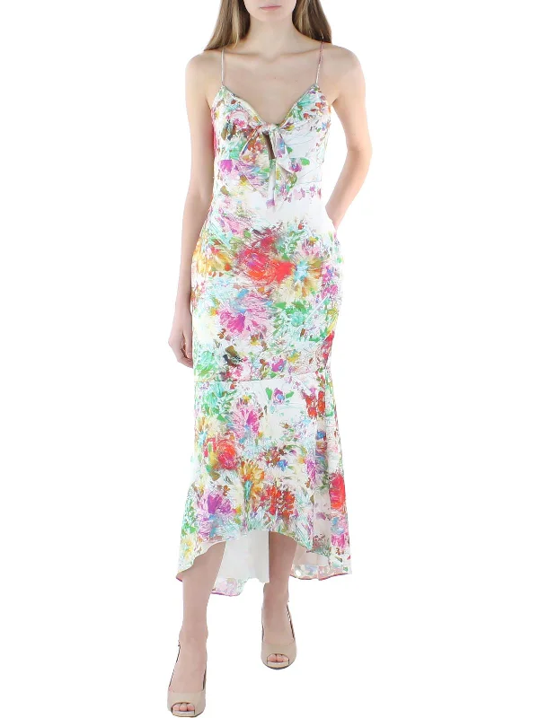 Womens Printed Calf Maxi Dress