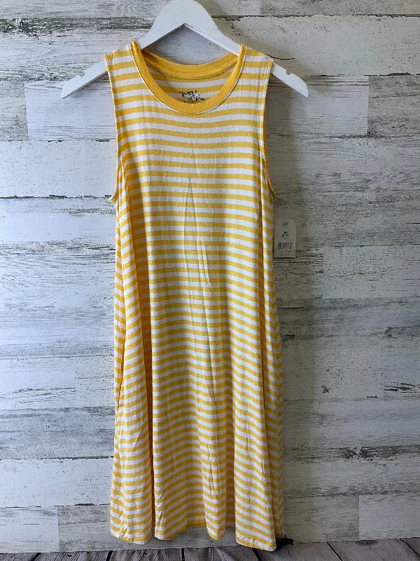 Yellow Dress Casual Midi Time And Tru, Size M