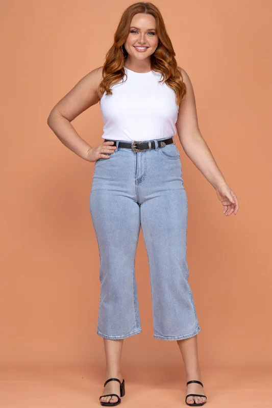 FINAL SALE | Sass Sandy Crop Jean Ice Wash