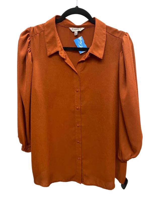 Top Long Sleeve Basic By Nanette By Nanette Lepore In Orange, Size: S