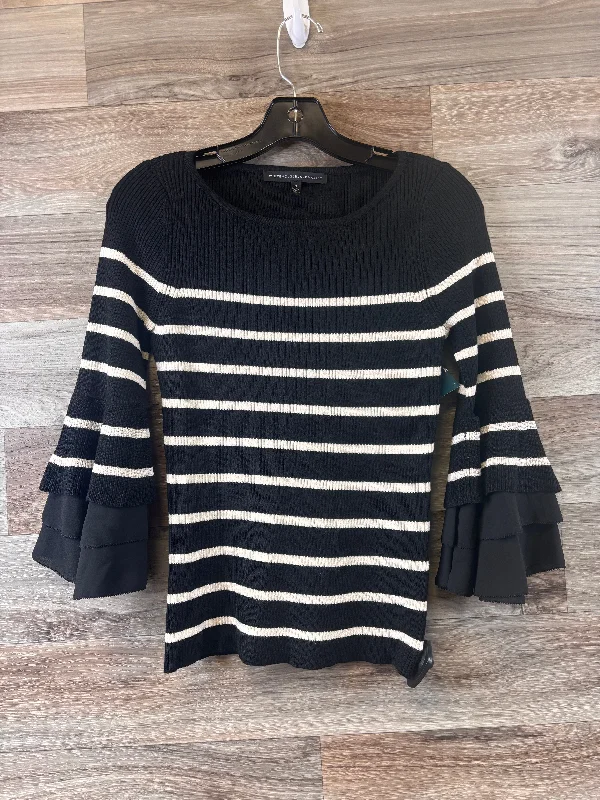 Top Long Sleeve Basic By White House Black Market In Striped Pattern, Size: S