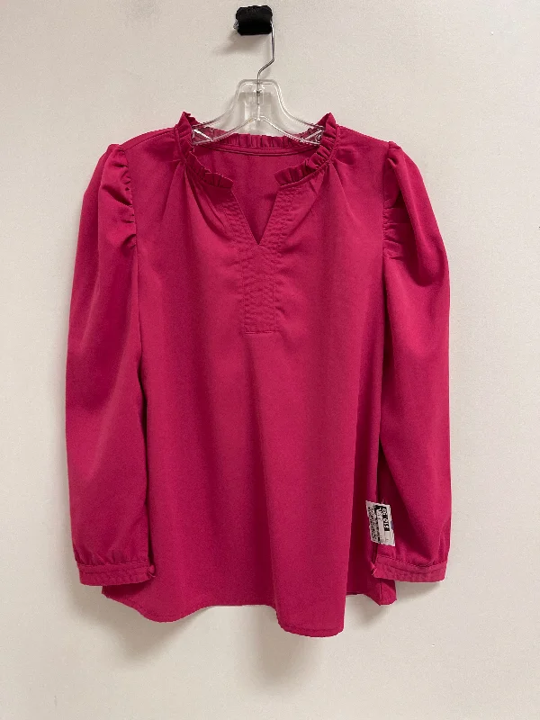 Top Long Sleeve By Clothes Mentor In Pink, Size: S