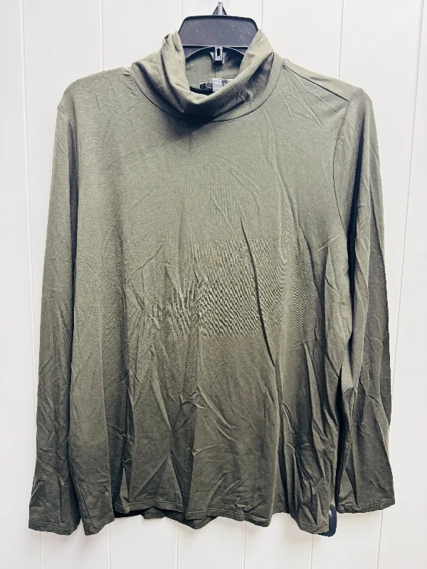 Top Long Sleeve By Eileen Fisher In Green, Size: Xl