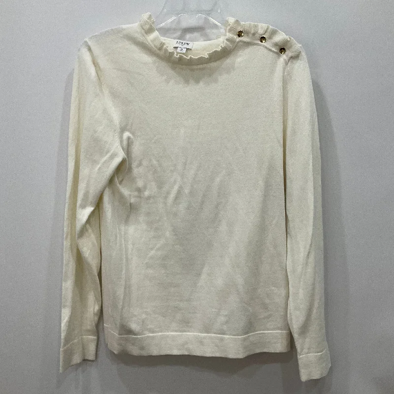 Top Long Sleeve By J. Crew In White, Size: M