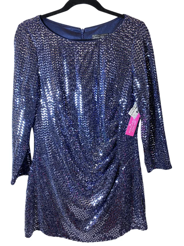 Top Long Sleeve By Jessica Howard In Blue, Size: Xl