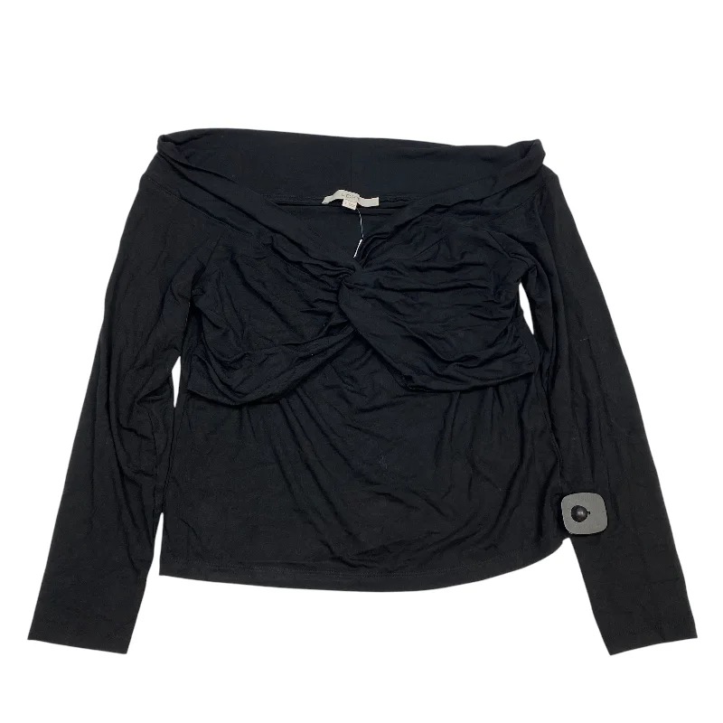 Top Long Sleeve By Loft In Black, Size: L