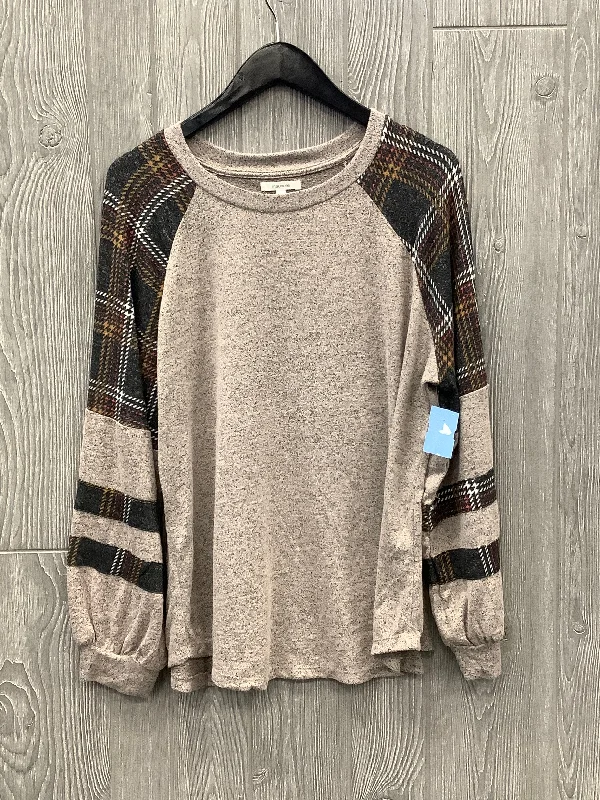 Top Long Sleeve By Maurices In Brown, Size: Xl